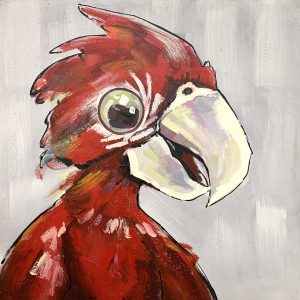 big eyes parrot paintings on canvas