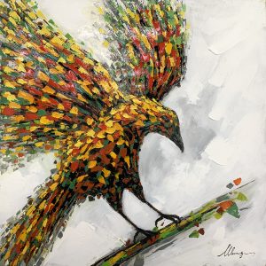 colorful eagle artwork canvas
